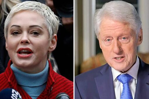 Rose McGowan accuses Twitter of ‘trying to silence me’ by suspending her over tweet attacking Bill Clinton