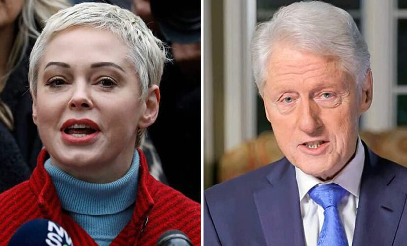 Rose McGowan accuses Twitter of ‘trying to silence me’ by suspending her over tweet attacking Bill Clinton