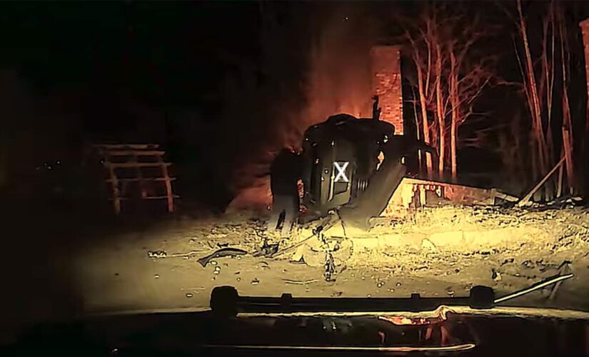 Maine cop and good Samaritan rescue driver from overturned, burning vehicle