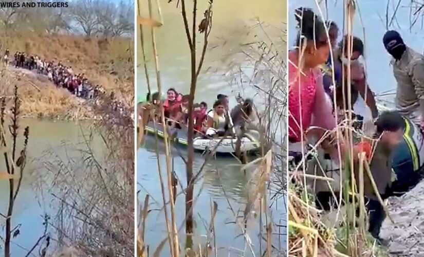 Migrants smuggled across Texas river as border crossings surge, video shows