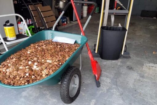 Georgia man receives last paycheck in oily pennies dumped on his driveway