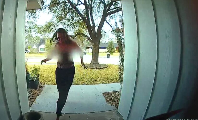 Texas porch pirate, topless and barefoot, swipes Nordstrom dress – on video