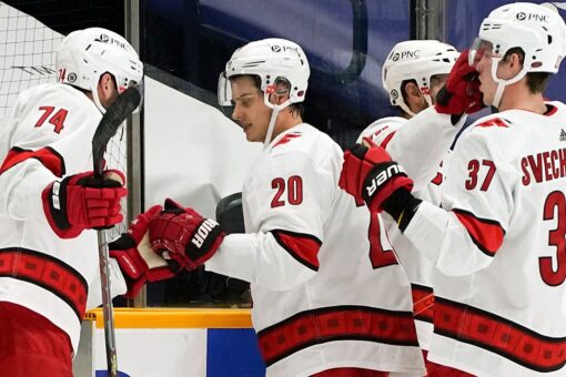 Aho scores 2 goals to lead Hurricanes over Predators 4-2