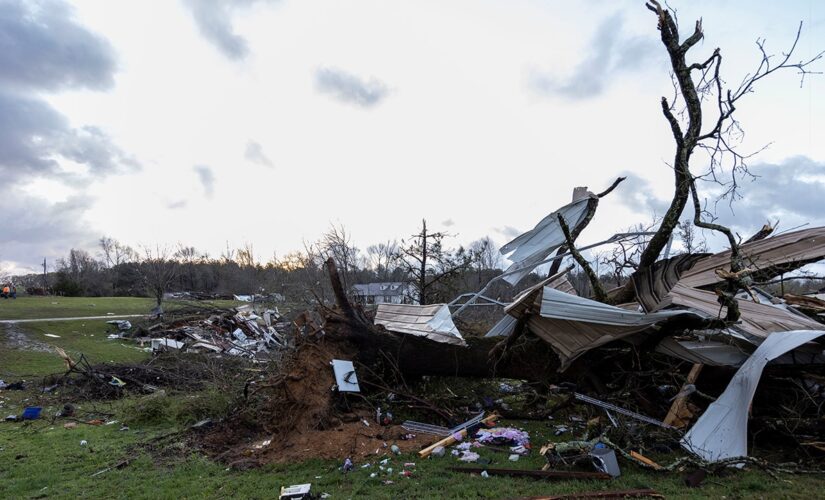 North Carolina TV studio evacuated as storms rip through South