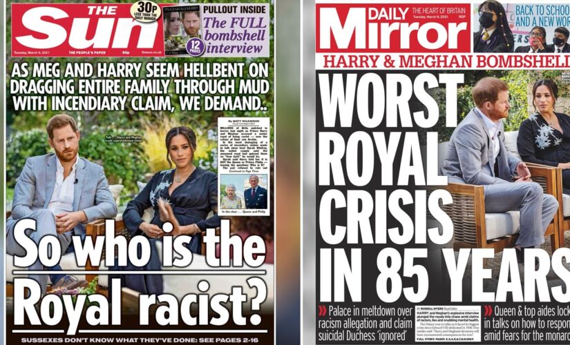 British tabloids hammer fiery fallout as Meghan, Harry send royal family into crisis mode