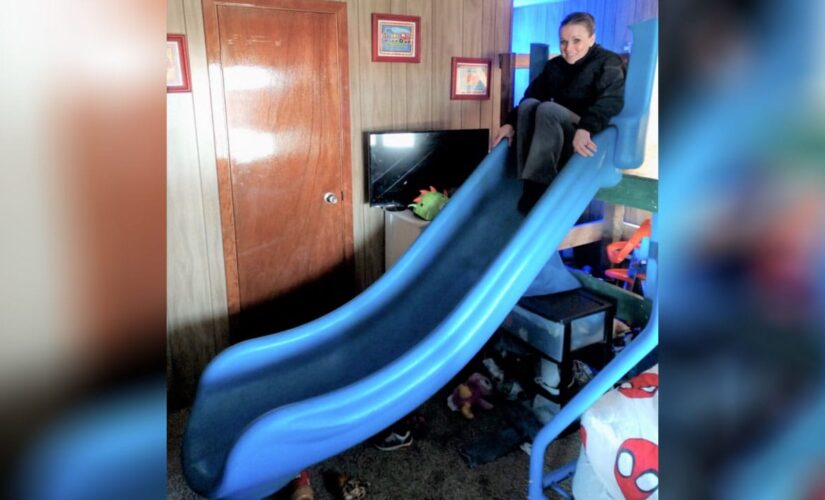 Stolen playground slide found mounted to child’s bedroom