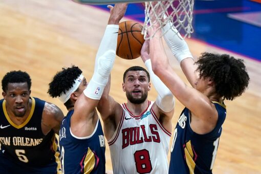 LaVine’s 36 points lift Bulls past Pelicans 128-124
