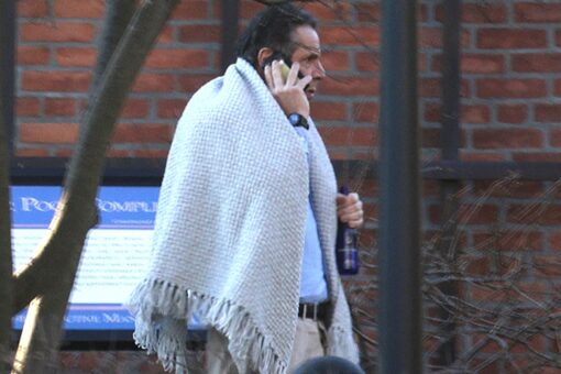 Drawn-looking Cuomo photographed in a blanket as pressure builds for him to resign