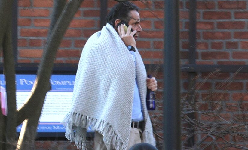 Drawn-looking Cuomo photographed in a blanket as pressure builds for him to resign