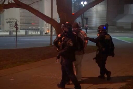 Slideshow: Portland police, protesters involved in standoff near federal courthouse