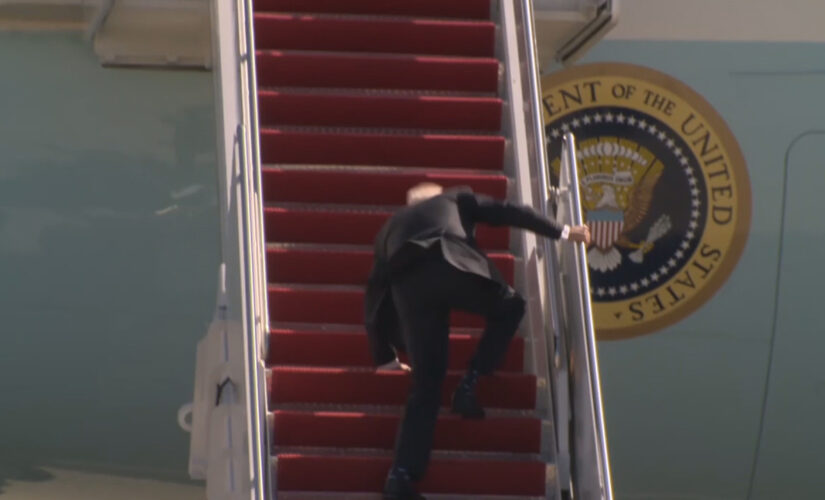 Flashback: Biden fall conjures up memories of media hysteria when Trump walked slowly down a ramp