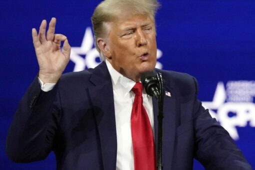 Trump makes surprise appearance at Mar-a-Lago event, hints at Lara Senate bid