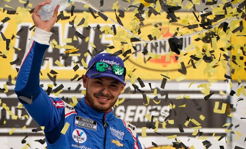 Kyle Larson wins first NASCAR Cup Series race since returning from suspension