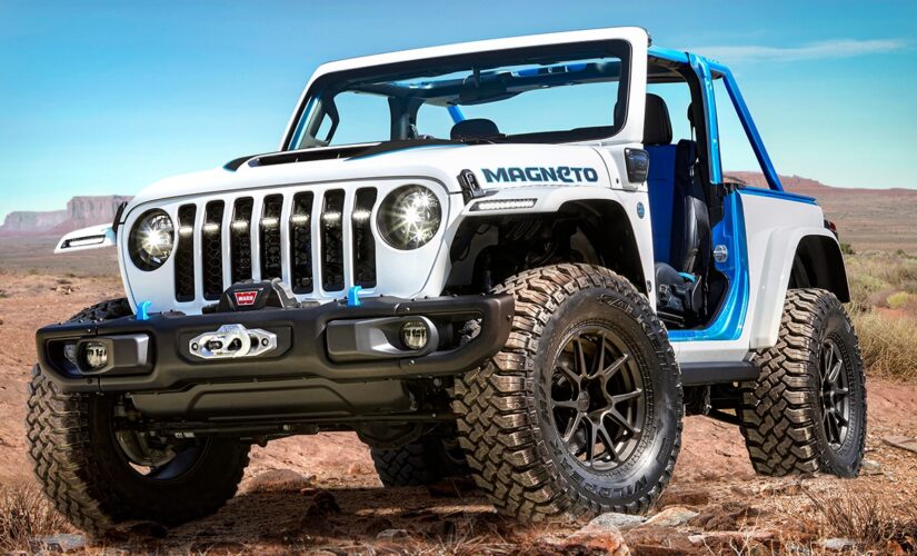 Electric Jeep Wrangler ‘Magneto’ is a clean dirt-road machine