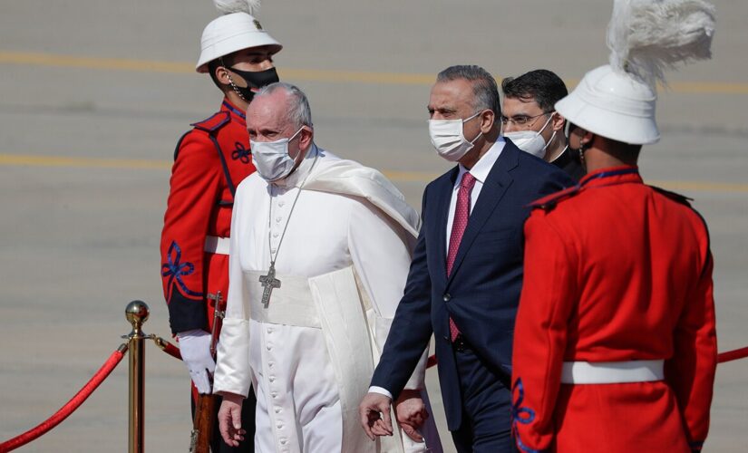 Pope begins first-ever papal visit to Iraq, urges Christians to help rebuild country