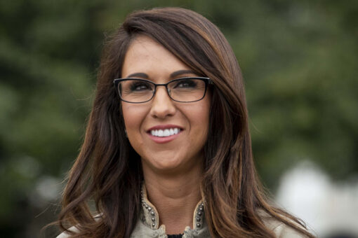 Boebert appears to troll Biden, Harris on border crisis by unfurling Mylar blanket