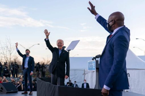 Billboards troll Warnock, Biden, Abrams over All-Star game as poll says public wants companies out of politics