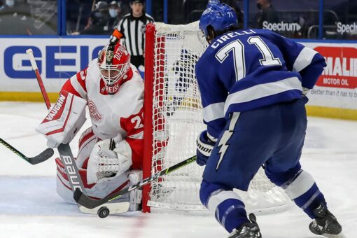 Reds Wings score 3 in 2nd, end losing streak in Tampa, 5-1