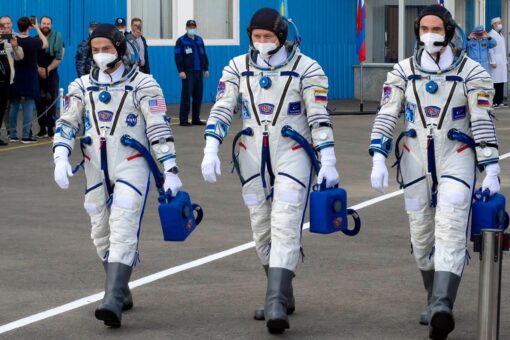 Expedition 65 crew boards International Space Station