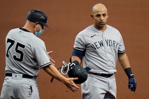 Odor snaps late tie with 1st hit as Yankee, NY tops Rays 8-4