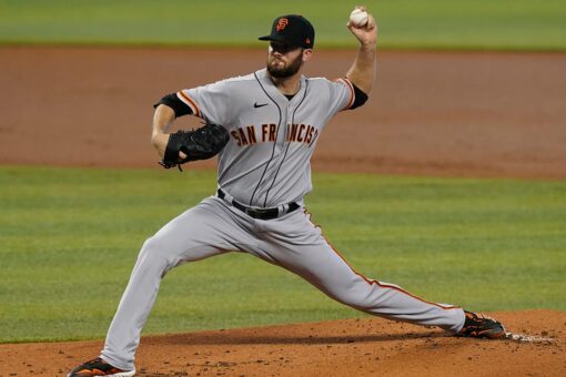 Wood, 4 relievers help Giants 3-hit Marlins in 1-0 win