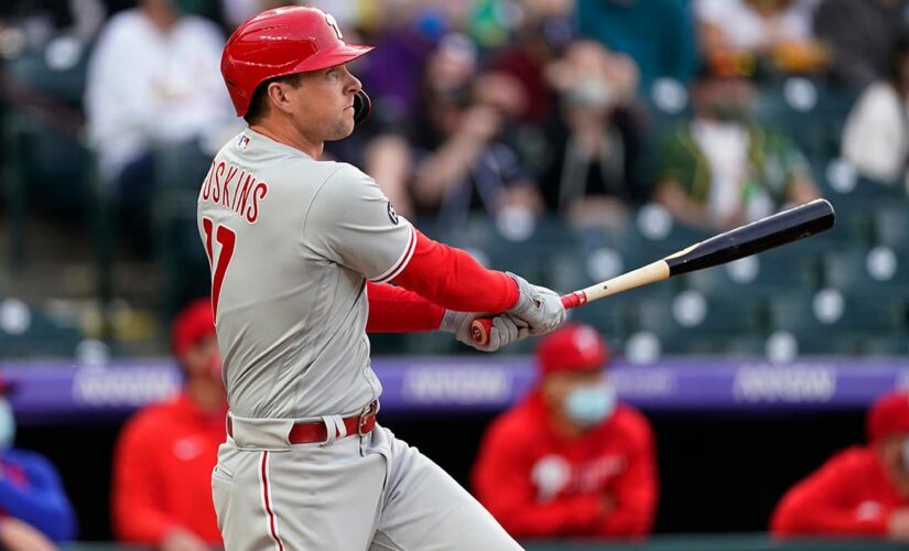 Hoskins has 2 HRs, 5 RBIs as Nola, Phillies top Rockies 7-5