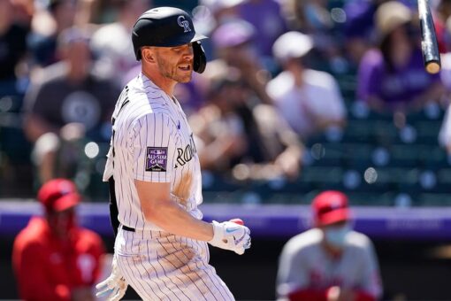 Story slam overcomes 2 Harper homers, Rockies top Phils 12-2