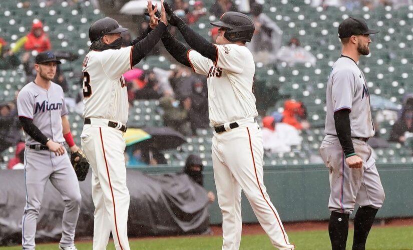Webb goes 7 scoreless, hits 2-run triple, Giants top Marlins
