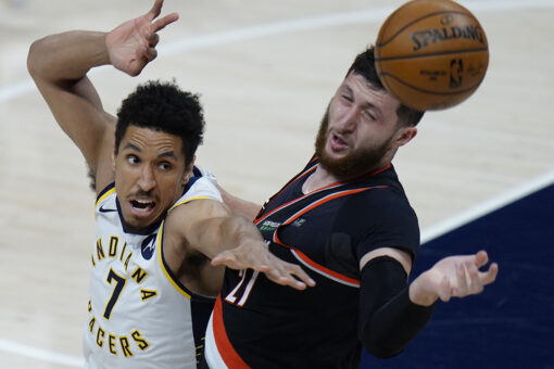 Portland ends 5-game skid with 3-point flurry at Indiana