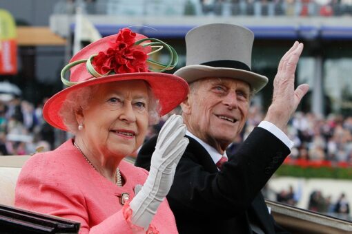 Queen Elizabeth seen wiping tears away after Prince Philip funeral