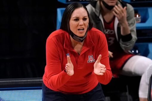Arizona coach not apologizing for two middle fingers, dropping f-bomb after upset victory over UConn