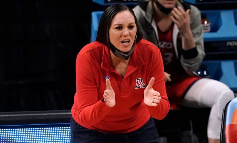 Arizona coach not apologizing for two middle fingers, dropping f-bomb after upset victory over UConn