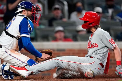 Alec Bohm’s go-ahead run the source of controversy at end of Phillies-Braves game