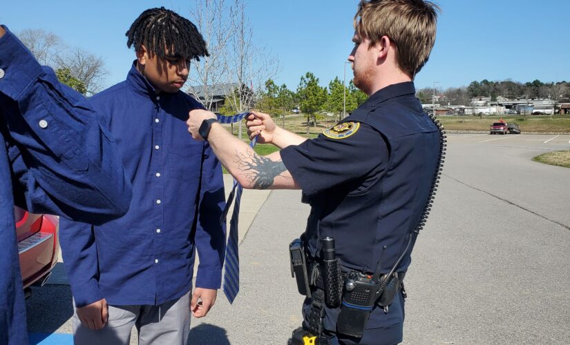 Tennessee police officer helps teens get through a ‘knotty’ prom situation