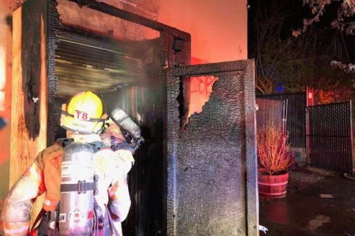 Portland police declare riot for second straight night fire breaks out at union building