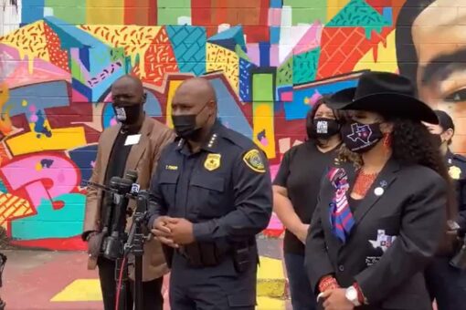 George Floyd mural in Texas defaced with racial slur