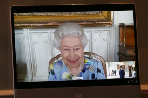 Queen Elizabeth beams in first royal appearance since Prince Philip’s funeral