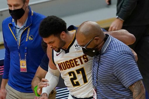 Nuggets’ Jamal Murray suffers scary knee injury at end of game vs. Warriors