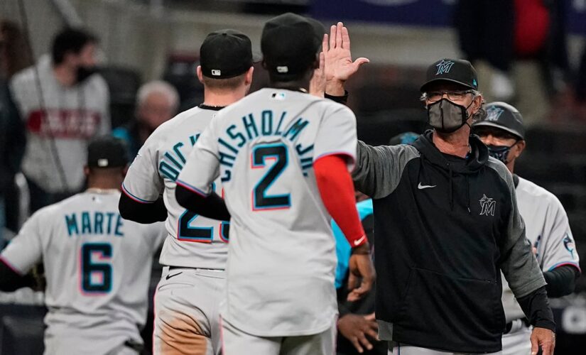 Aguilar’s double lifts Marlins past Braves; Acuña 2 homers