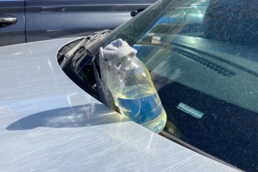 NYPD officers hit with Molotov cocktail and liquid chemical in face, police say