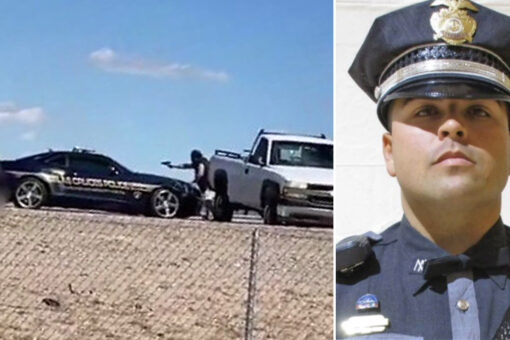 New Mexico police officer gets up, fires back after shot by accused cop killer, video shows