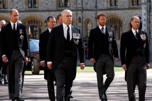 Princes Harry and William reunite at Prince Philip’s funeral for first time amid rift, separated in procession