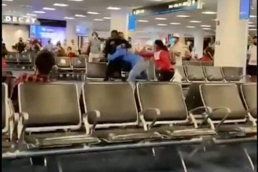 Miami International Airport turns into slugfest after massive brawl breaks out