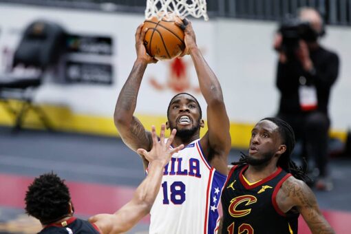 Sixers end trip without Embiid by beating Cavs 114-94