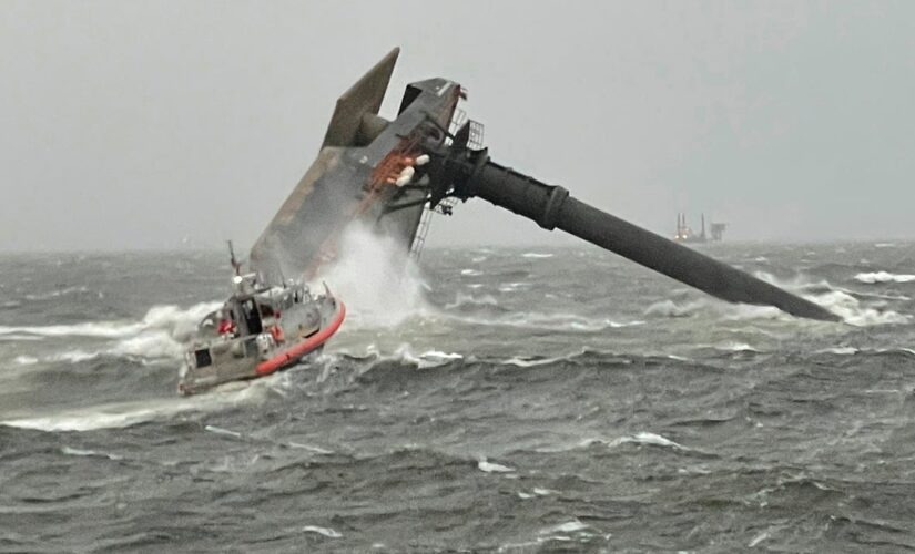 Search for Gulf Coast’s capsized ship survivors curtailed by rough weather