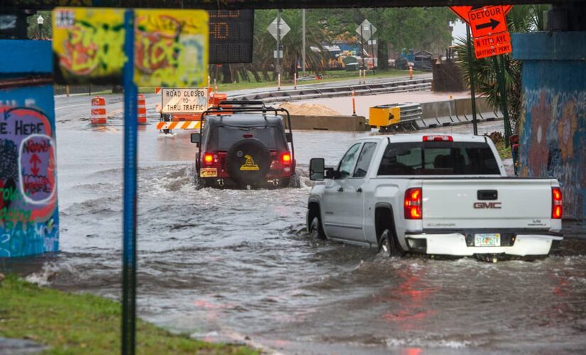 Severe storm damages buildings in Florida Panhandle