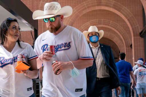 Texas Rangers fans pack Globe Life Park for team’s home-opener after capacity limits lifted