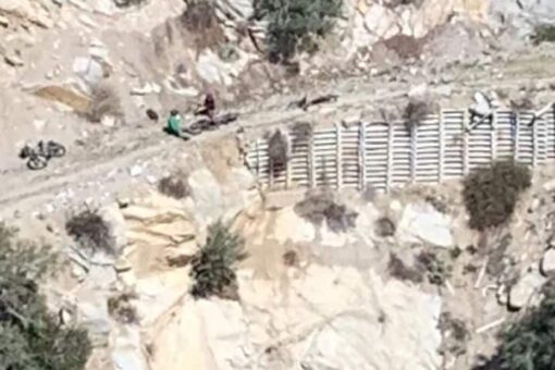 LA mountain biker dangles from side of cliff, is rescued by helicopter