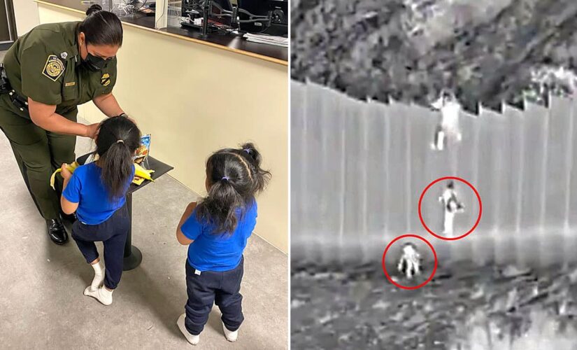 Fox News obtains photo of 2 girls rescued after being dropped over border wall