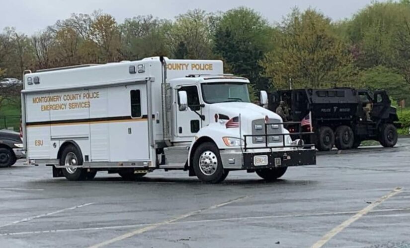 Maryland police report being shot at after responding to call, manhunt underway